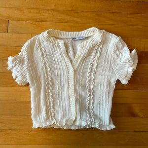 NWOT-Zara-cute cable knit crop top